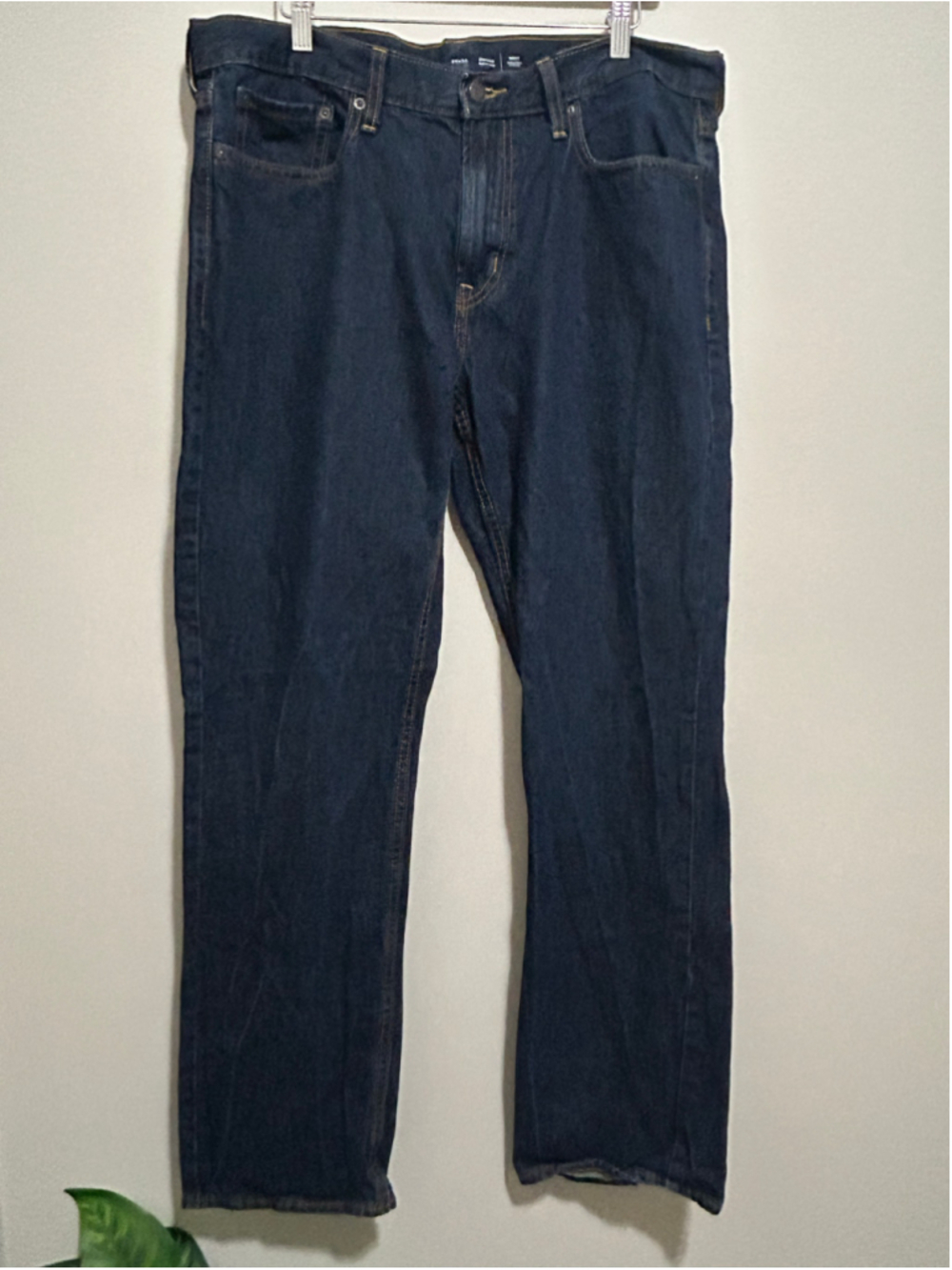 Men's Old Navy Straight Jeans, Size 36x32, Dark Blue